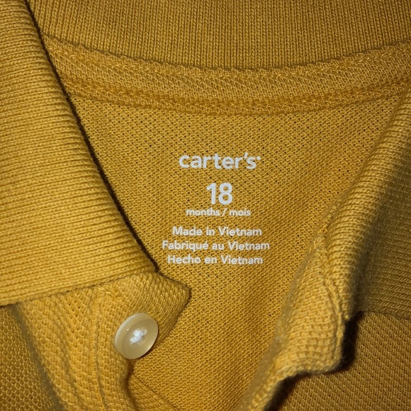 Brand new mustard color Carter’s 18mo onesie - Picture 2 of 2